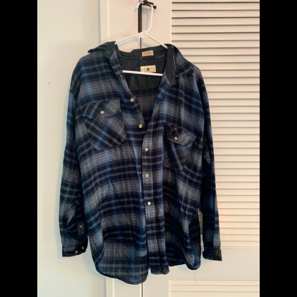 Oversized blue vintage flannel